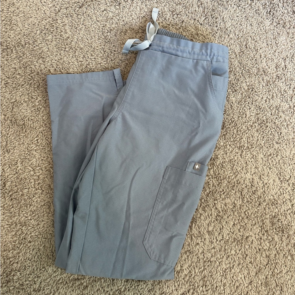 Figs women's Vapor Blue Space Dye Yola™ - Petite Skinny Scrub Pants - XSP
